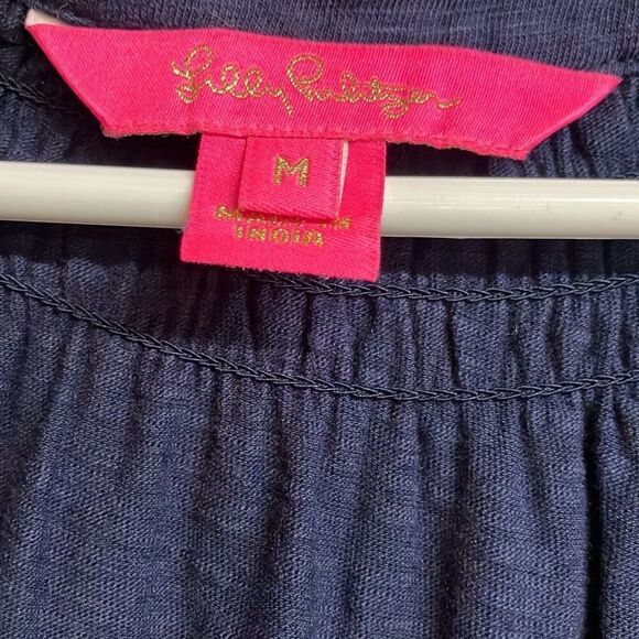 472. Lily Pulitzer Essie maxi navy dress with a slit - Picture 4 of 7